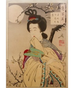 Yoshitoshi Taiso, Pflaumenblütengarten bei Vollmond