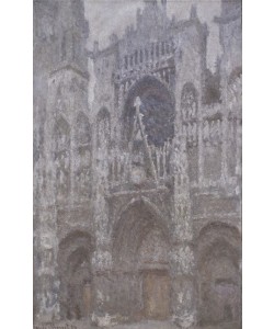 Claude Monet, La cathedrale de Rouen. Le portail, temps gris. Harmonie gris