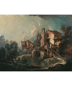 Francois Boucher, Landschaft mit Mühle