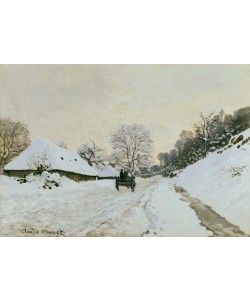 Claude Monet, La charrette. Route sous la neige à Honfleur