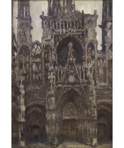Claude Monet, La cathédrale de Rouen, le portail vue de face, harmonie brune