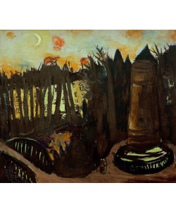 Max Beckmann, Tiergarten bei Nacht mit rotem Himmel