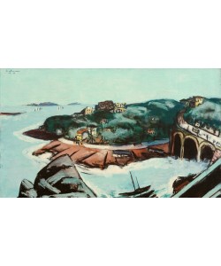 Max Beckmann, Blick auf Vorstädte am Meer bei Marseille