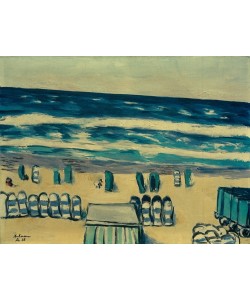 Max Beckmann, Blaues Meer mit Strandkörben