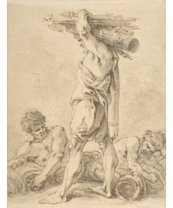 Francois Boucher, Standing Man Carrying Fasces and Arms