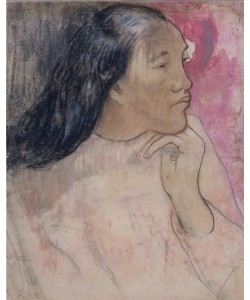 Paul Gauguin, A Tahitian Woman with a Flower in Her Hair