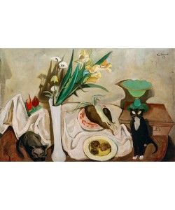 Max Beckmann, Stilleben mit Katzen