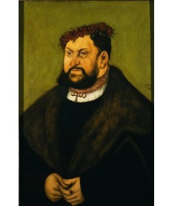 Lucas Cranach der Ältere, Bildnis des Kurfürsten Johann des Beständigen mit Nelkenkra