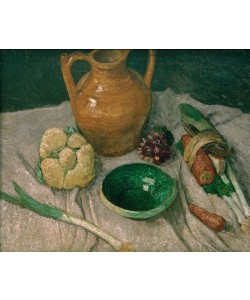 Paula Modersohn-Becker, Stillleben mit Gemüse und irdenem Geschirr