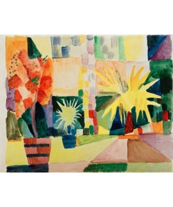 August Macke, Garten am Thunersee