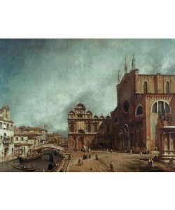 Giovanni Antonio Canaletto, Der Platz vor Santi Giovanni e Paolo in Venedig mit der Scu