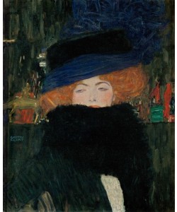 Gustav Klimt, Dame mit Hut und Federboa 