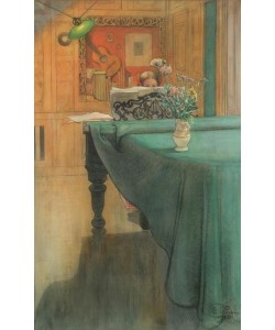 Carl Larsson, Kleines Mädchen am Klavier