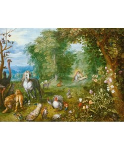 Jan BRUEGHEL DER Jüngere, Paradieslandschaft mit der Erschaffung Evas