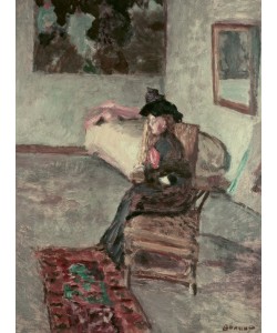 Pierre Bonnard, La femme à la rose ou Femme dans un intérieur
