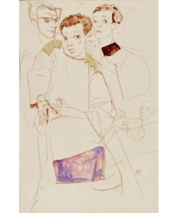 Egon Schiele, Dreifaches Selbstbildnis