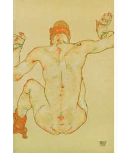 Egon Schiele, Sitzender weiblicher Rückenakt