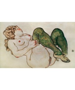 Egon Schiele, Akt mit grünen Strümpfen