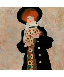 Egon Schiele, Bildnis einer Frau mit schwarzem Hut