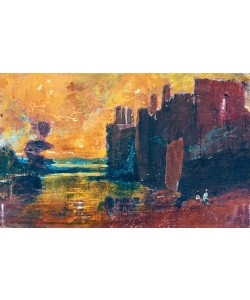 JOSEPH MALLORD WILLIAM TURNER, Caernarven Castle at sunrise