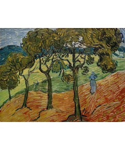 Vincent van Gogh, Landschaft mit Bäumen und Figuren