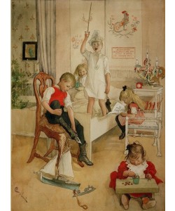 Carl Larsson, Am Morgen des Weihnachtstages