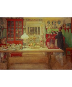 Carl Larsson, Vorbereitungen zu einem kleinen (‘Vira’) Spiel