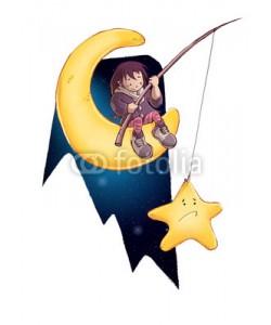 cirodelia, niña pescando una estrella