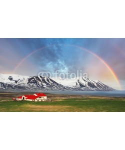 TTstudio, Iceland landspace mountain with rainbow