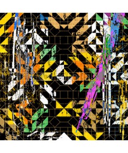 Kirsten Hinte, abstract geometric background, with polygon/squares, strokes and