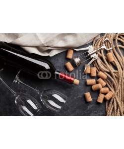 karandaev, Wine, glasses and corkscrew