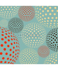 ldep, Dotted balls floating, like molecules or bacteria under a microscope, in a multicolored blue  palette