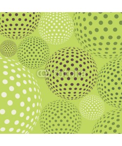 ldep, Dotted balls floating, like molecules or bacteria under a microscope, in a lime color palette
