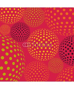 ldep, Dotted sphere floating, like lanterns in a celebration night, in a multicolored red palette.