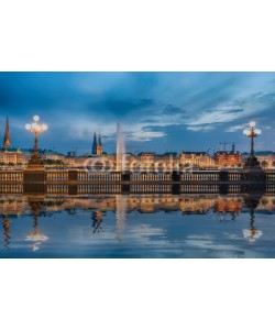 Blickfang, Hamburg Jungfernstieg Wasserspiegelung