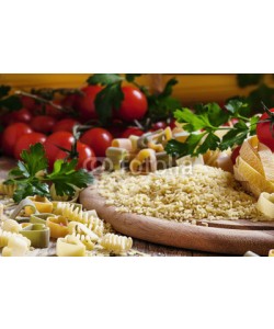 5ph, Dry Italian pasta in the form of letters, assorted pasta, cherry