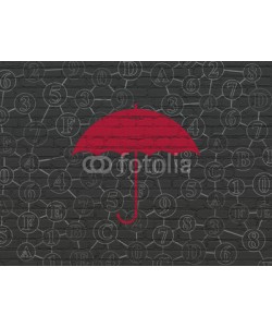 Maksim Kabakou, Safety concept: Umbrella on wall background