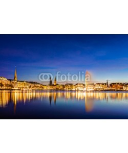 mije shots, Hamburg Binnenalster and skyline