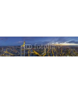 Blickfang, Panorama  Frankfurt Nacht Luftaufnahme