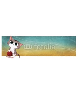 cirodelia, gato con ovillo de lana