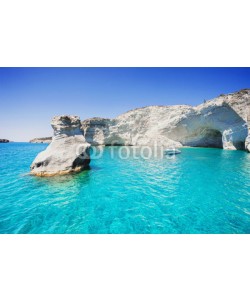 kite_rin, Sailboat in a beautiful bay, Milos island, Greece