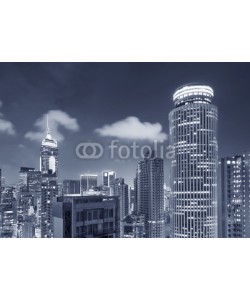 leeyiutung, Skyline of Hong Kong City at dusk