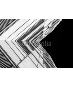 taurusnyy, Urban Geometry, looking up to building. Modern architecture black and white, concrete and glass.  Abstract architectural design. Inspirational Artistic image and point of view.