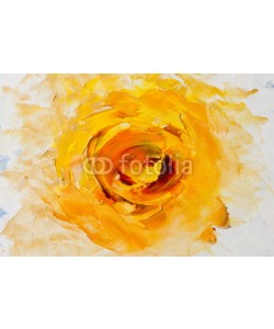shvets_tetiana, Art Oil-Painting Picture Fantasy Yellow Flower. Abstract oil painting background. Oil on canvas texture. Hand painted. Modern art.