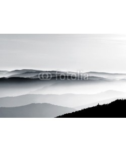 bonzodog, Aerial view of foggy mountains relief