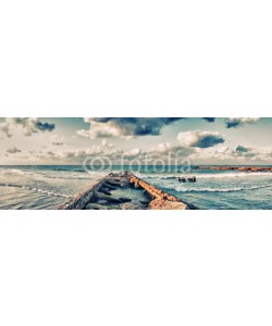 javigol860101, Panoramic view of abandoned pier in Guanabo beach, Havana, Cuba