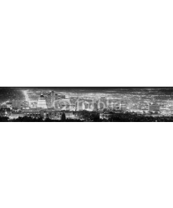 MaciejBledowski, Salt Lake City black and white panoramic picture, USA.