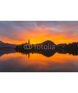 Mike Mareen, beautiful sunrise on the lake bled