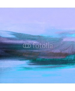 Mikhail Zahranichny, abstract landscape oil painting on canvas for interior, illustration