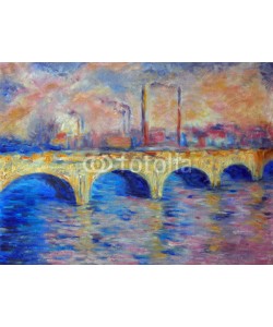 shvets_tetiana, Original oil painting on canvas - London Bridge in impressionism style